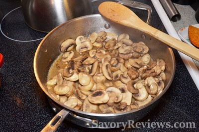 Saute the mushrooms