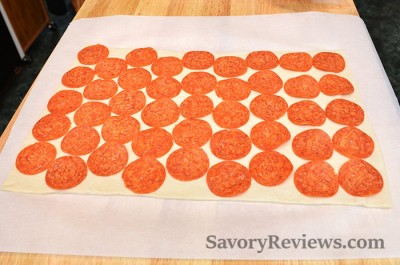 Layer the pepperoni