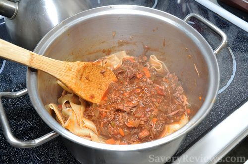 Add the ragu to the pappardelle