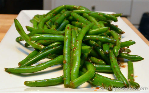 Perfectly cook garlic soy green beans